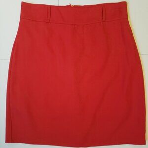 Ownest Stretch Lightweight Classic Straight Red Pencil Mini Skirt